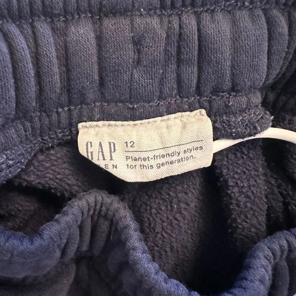 GAP Elastic Waist Fleece Lined Pull-on Jogger Sweatpants Navy Size 12